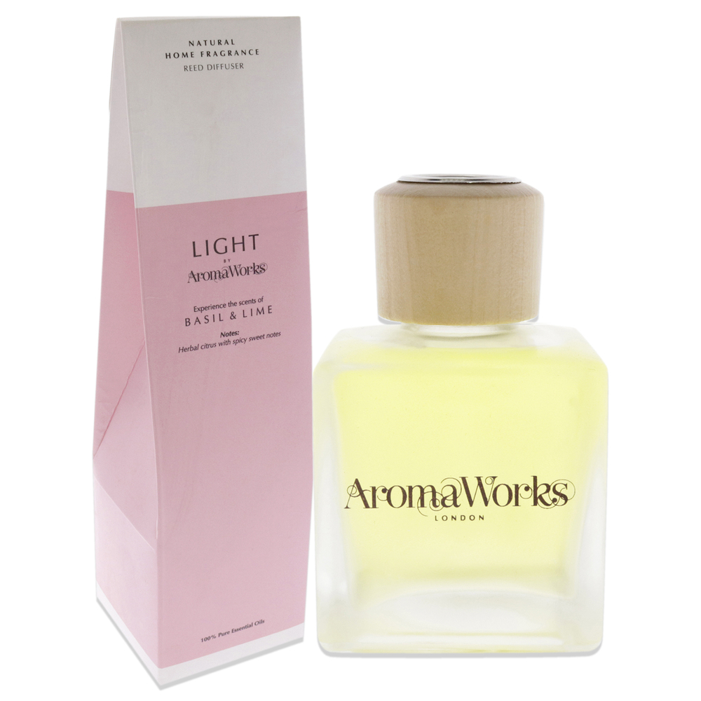 Light Reed Diffuser-Basil and Lime-Aromaworks for Unisex-3.4 oz Reed Diffusers - Picture 3 of 6